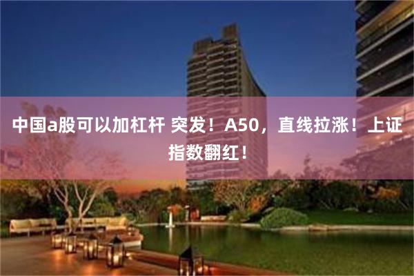 中国a股可以加杠杆 突发！A50，直线拉涨！上证指数翻红！