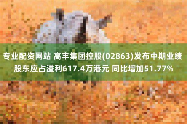 专业配资网站 高丰集团控股(02863)发布中期业绩 股东应占溢利617.4万港元 同比增加51.77%