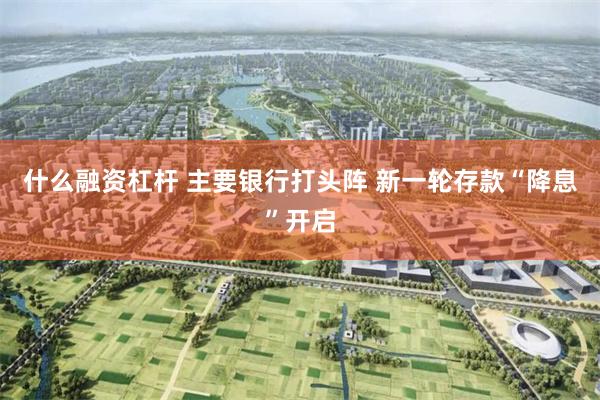 什么融资杠杆 主要银行打头阵 新一轮存款“降息”开启