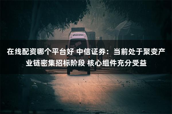 在线配资哪个平台好 中信证券：当前处于聚变产业链密集招标阶段 核心组件充分受益