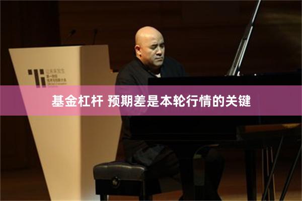 基金杠杆 预期差是本轮行情的关键